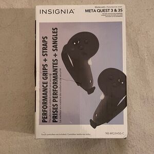 Insignia Performance Grips + Straps for Meta Quest 3 & 3S - Black